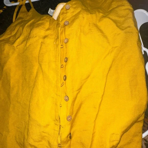 Forever 21 Gold Asymmetrical Buttoned Camisole Dress - Picture 4 of 9